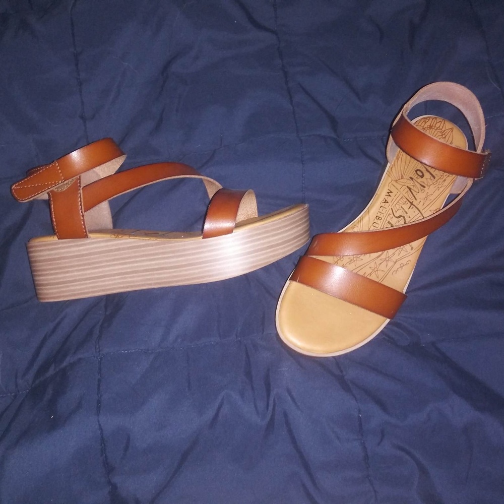 Blowfish Malibu "Lover" Wedge Sandal Size 10